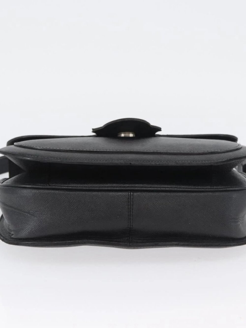 SAINT LAURENT Shoulder Bag Leather Black Gold Auth bs33997 - Picture 10 of 16